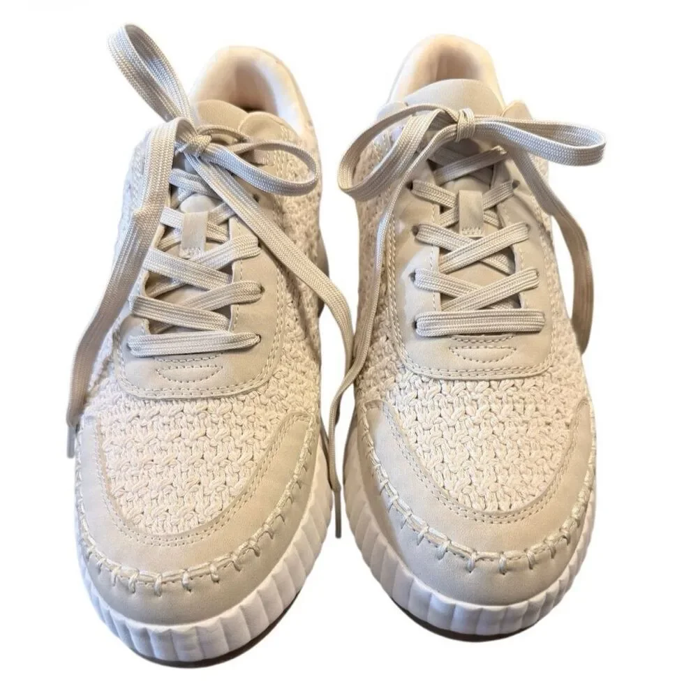 Dolce Vita Dolen Platform Sneakers Textured Knit Upper 9.5 Chunky